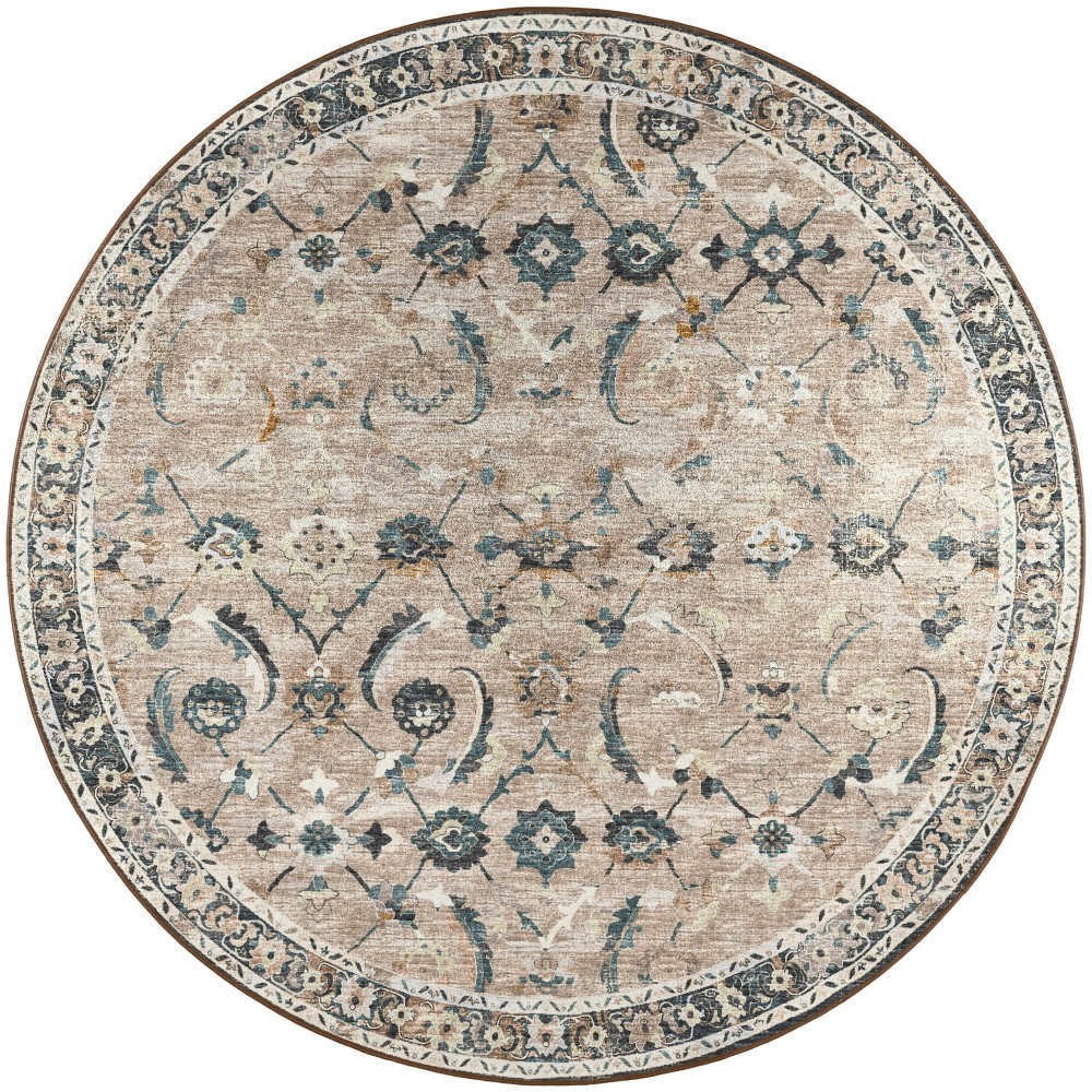 Jericho JC4 Taupe 6' x 6' Round Rug