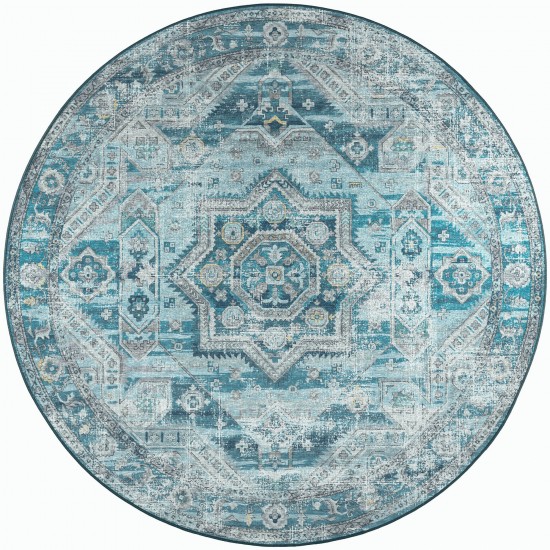 Jericho JC5 Denim 4' x 4' Round Rug