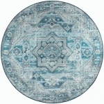 Jericho JC5 Denim 8' x 8' Round Rug