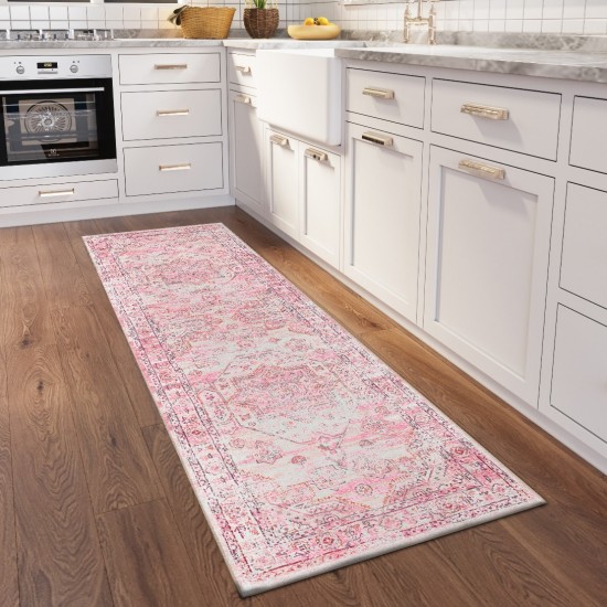 Jericho JC5 Rose 2'6" x 8' Runner Rug