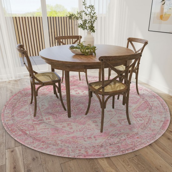 Jericho JC5 Rose 4' x 4' Round Rug