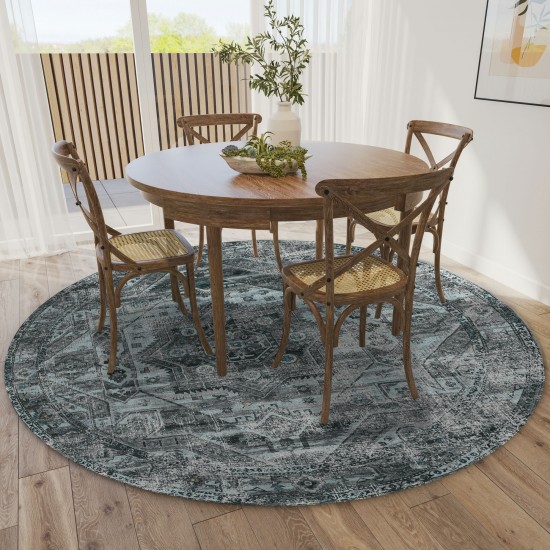 Jericho JC5 Steel 4' x 4' Round Rug