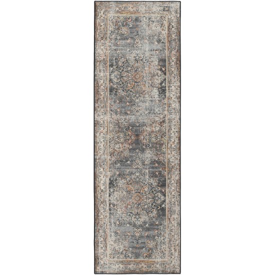 Jericho JC6 Charcoal 2'6" x 8' Runner Rug