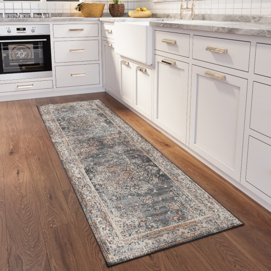 Jericho JC6 Charcoal 2'6" x 8' Runner Rug