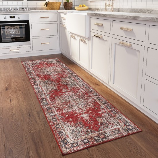 Jericho JC6 Garnet 2'6" x 8' Runner Rug