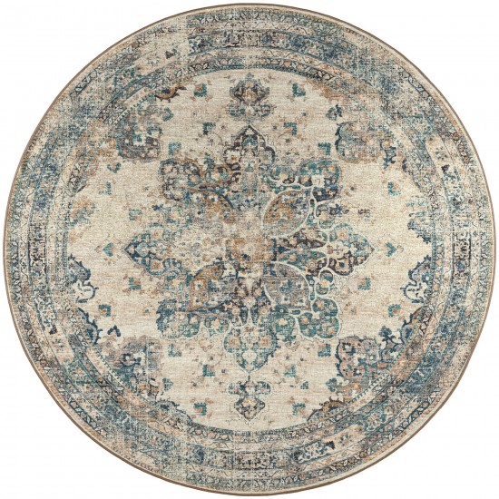 Jericho JC6 Linen 4' x 4' Round Rug