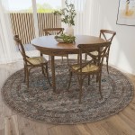 Jericho JC7 Latte 4' x 4' Round Rug