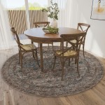 Jericho JC7 Latte 8' x 8' Round Rug