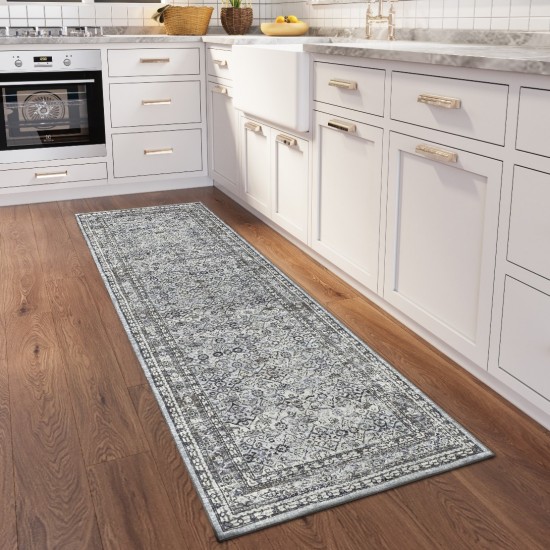 Jericho JC7 Pewter 2'6" x 8' Runner Rug