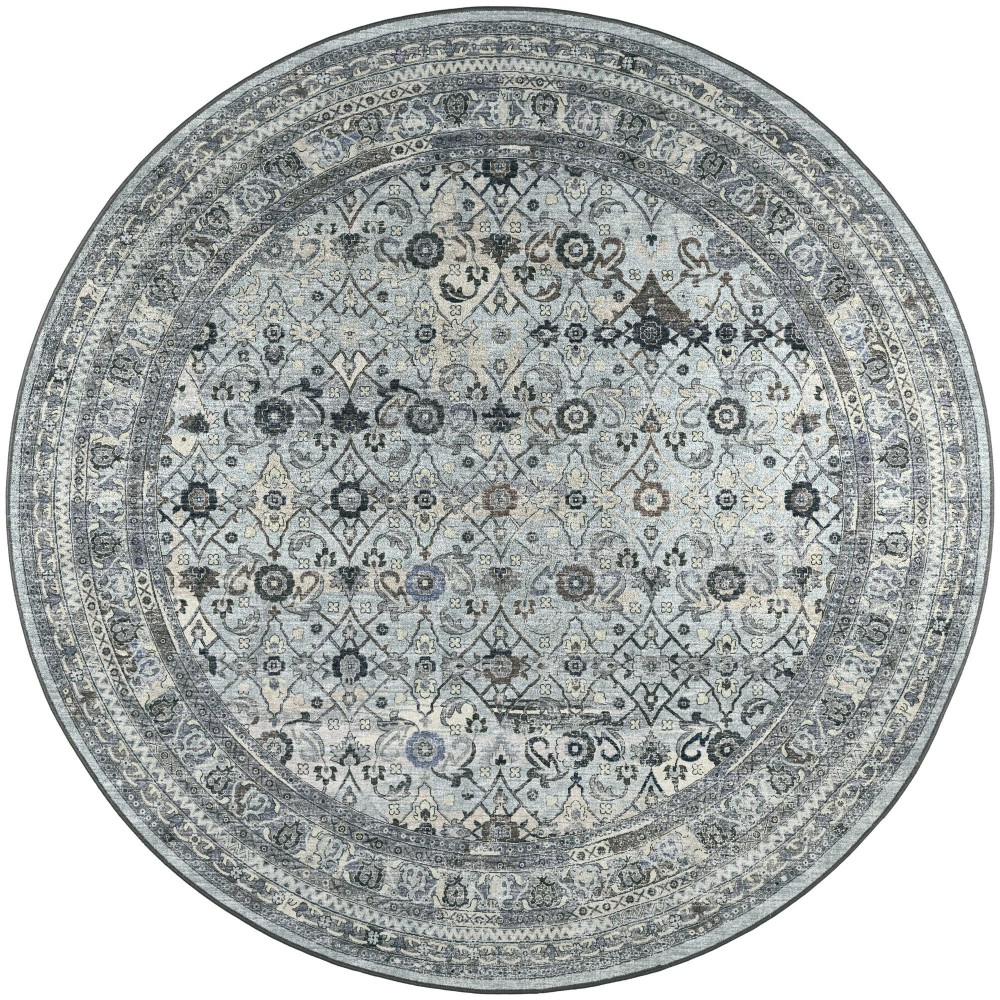 Jericho JC7 Pewter 4' x 4' Round Rug