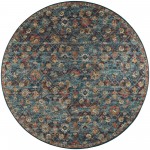 Jericho JC8 Navy 4\' x 4\' Round Rug