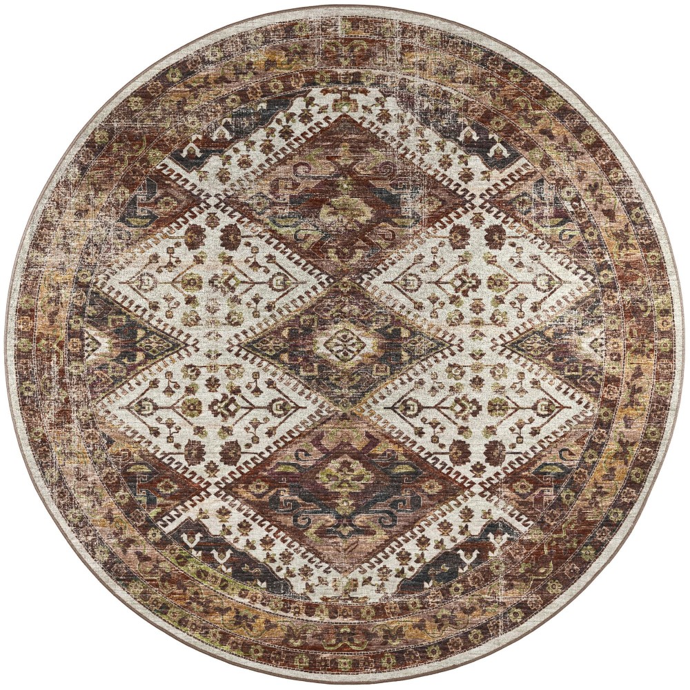 Jericho JC9 Putty 4' x 4' Round Rug