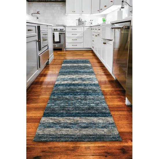 Joplin JP1 Indigo 2'3" x 7'6" Runner Rug