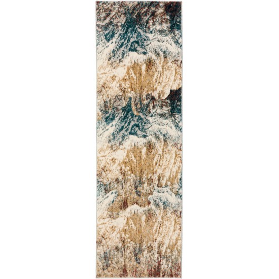 Karma KM17 Multi 2'3" x 7'5" Runner Rug