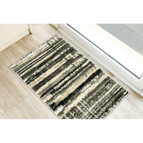 Karma KM8 Grey 1'8" x 2'6" Rug