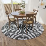 Indoor/Outdoor Mali ML1 Flannel Washable 4' x 4' Round Rug