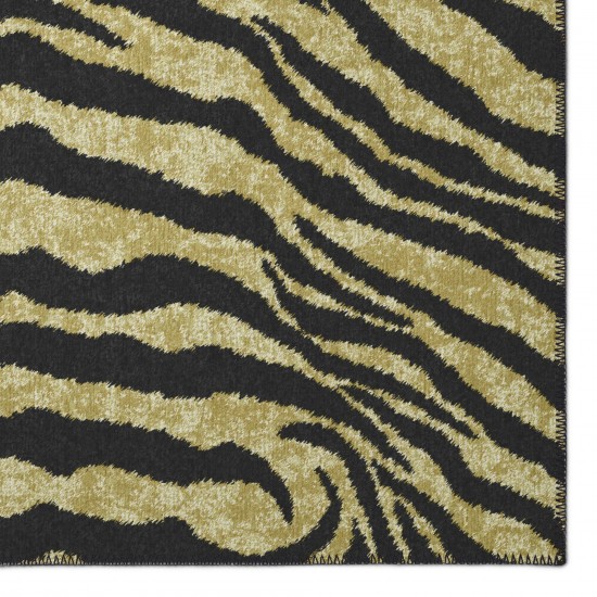 Indoor/Outdoor Mali ML1 Gold Washable 8' x 8' Round Rug