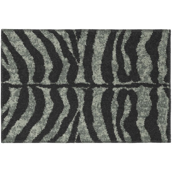 Indoor/Outdoor Mali ML1 Midnight Washable 1'8" x 2'6" Rug