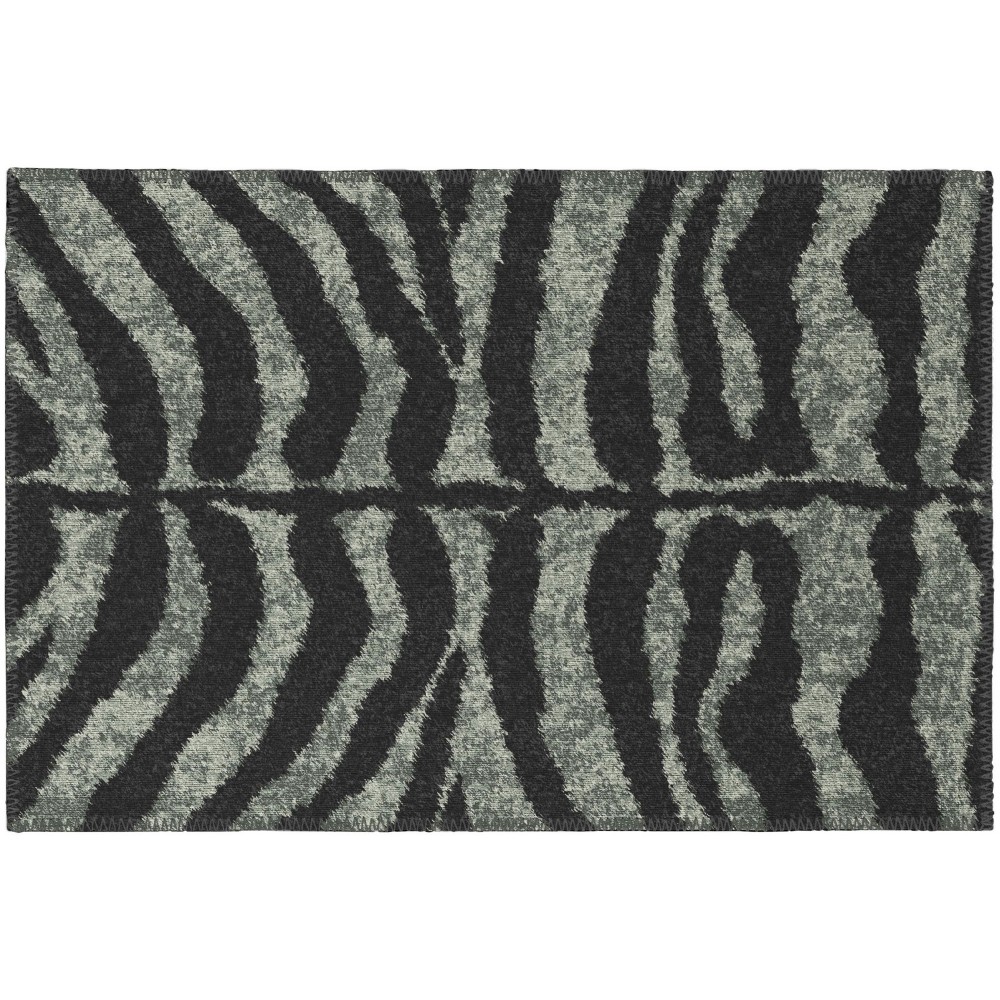 Indoor/Outdoor Mali ML1 Midnight Washable 1'8" x 2'6" Rug