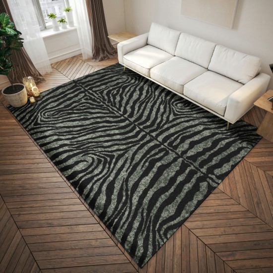 Indoor/Outdoor Mali ML1 Midnight Washable 10' x 14' Rug