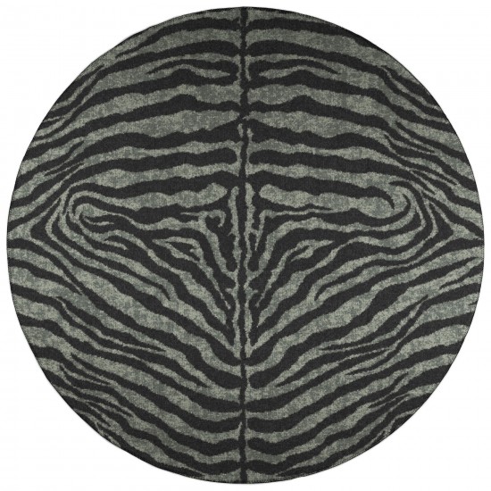 Indoor/Outdoor Mali ML1 Midnight Washable 10' x 10' Round Rug