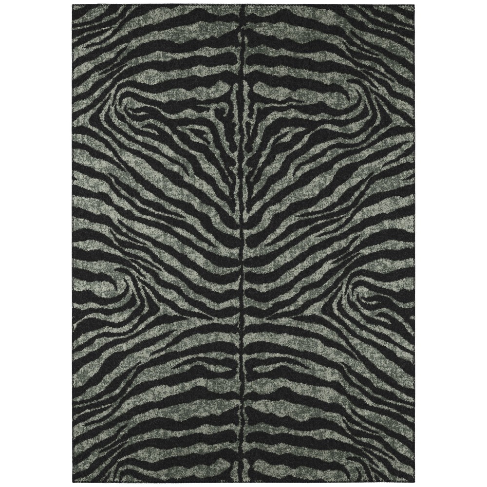 Indoor/Outdoor Mali ML1 Midnight Washable 8' x 10' Rug