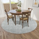 Indoor/Outdoor Mali ML2 Flannel Washable 4' x 4' Round Rug