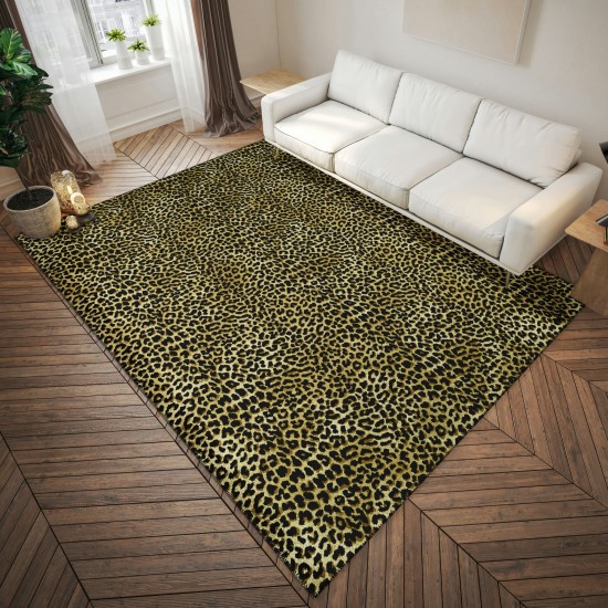 Indoor/Outdoor Mali ML2 Gold Washable 10' x 14' Rug