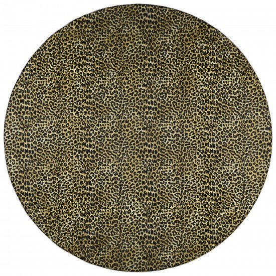 Indoor/Outdoor Mali ML2 Gold Washable 10' x 10' Round Rug