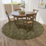 Indoor/Outdoor Mali ML2 Gold Washable 10' x 10' Round Rug