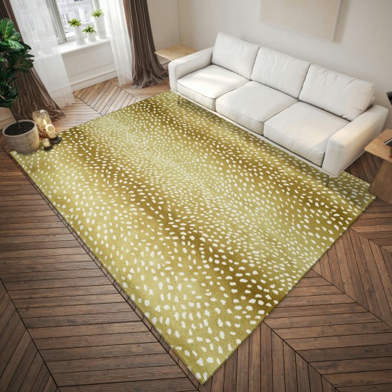 Indoor/Outdoor Mali ML3 Gold Washable 10' x 14' Rug