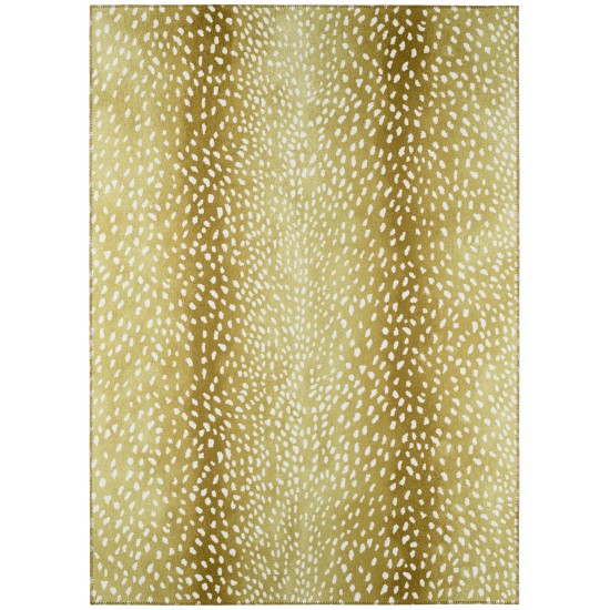 Indoor/Outdoor Mali ML3 Gold Washable 3' x 5' Rug