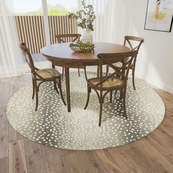 Indoor/Outdoor Mali ML3 Stone Washable 4' x 4' Round Rug