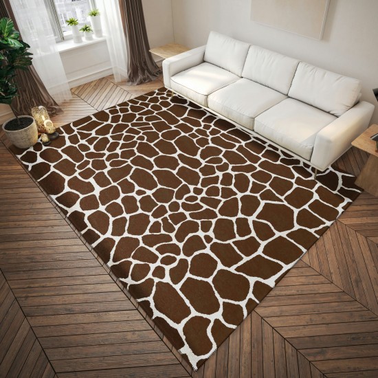 Indoor/Outdoor Mali ML4 Chocolate Washable 10' x 14' Rug