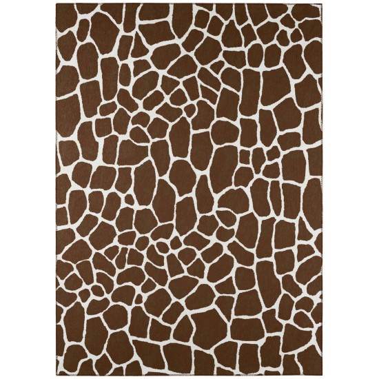 Indoor/Outdoor Mali ML4 Chocolate Washable 3' x 5' Rug