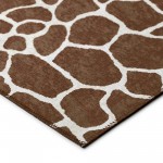 Indoor/Outdoor Mali ML4 Chocolate Washable 4' x 4' Round Rug