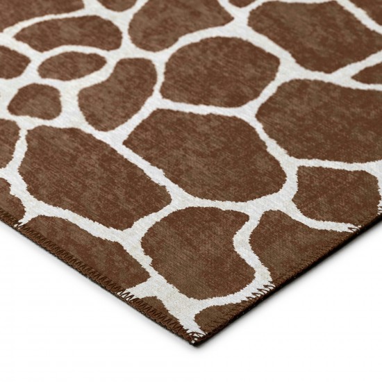 Indoor/Outdoor Mali ML4 Chocolate Washable 6' x 6' Round Rug