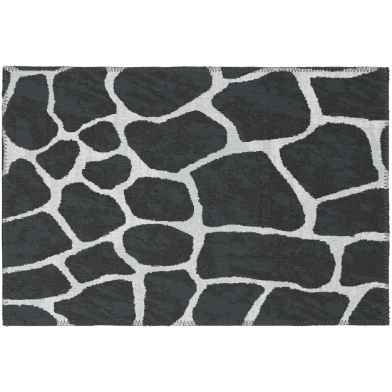 Indoor/Outdoor Mali ML4 Midnight Washable 1'8" x 2'6" Rug