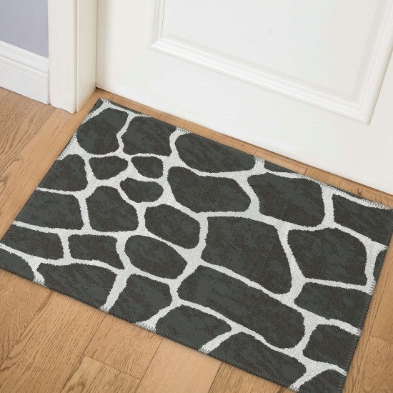 Indoor/Outdoor Mali ML4 Midnight Washable 1'8" x 2'6" Rug