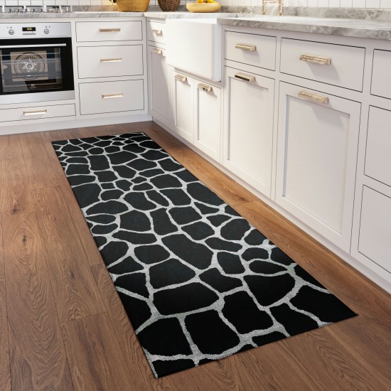 Indoor/Outdoor Mali ML4 Midnight Washable 2'3" x 7'6" Runner Rug