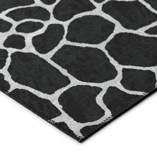 Indoor/Outdoor Mali ML4 Midnight Washable 2'3" x 12' Runner Rug