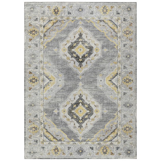 Indoor/Outdoor Marbella MB1 Grey Washable 3' x 5' Rug