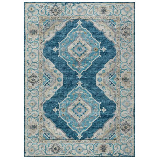 Indoor/Outdoor Marbella MB1 Indigo Washable 3' x 5' Rug