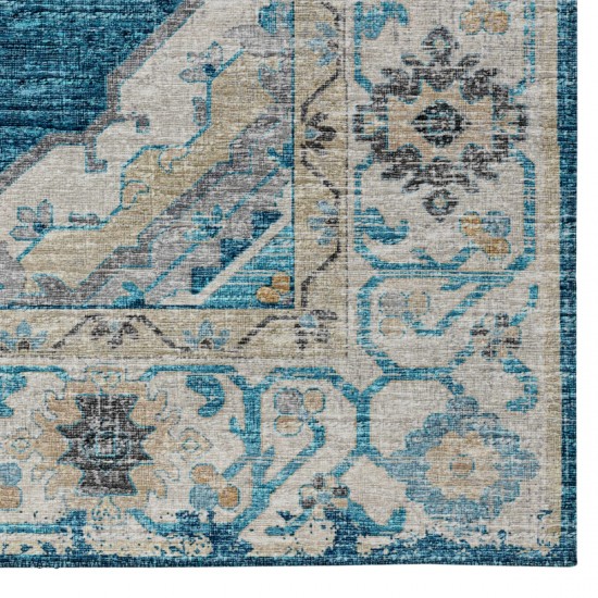 Indoor/Outdoor Marbella MB1 Indigo Washable 3' x 5' Rug