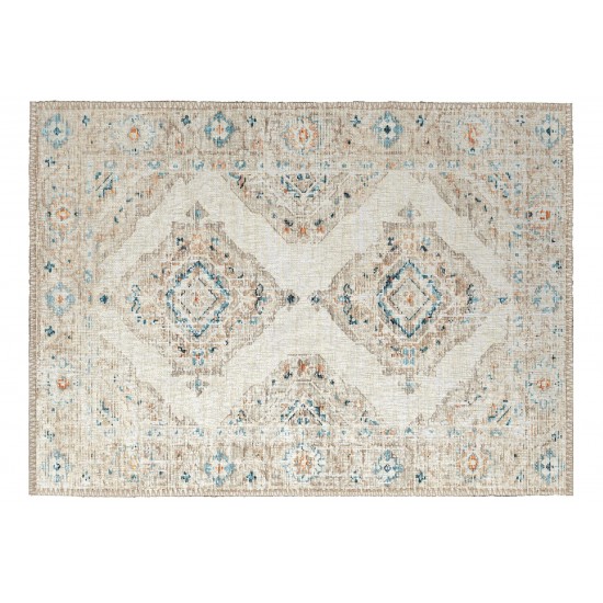 Indoor/Outdoor Marbella MB1 Ivory Washable 1'8" x 2'6" Rug