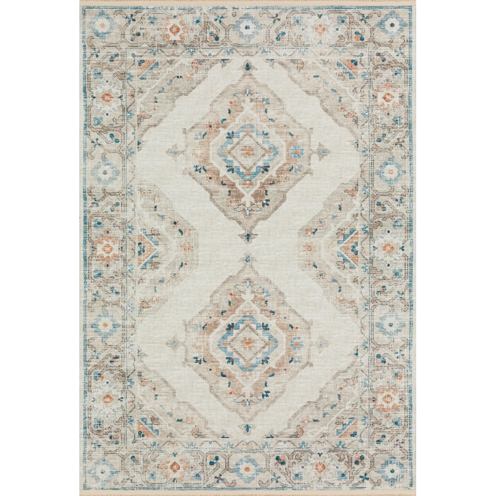 Indoor/Outdoor Marbella MB1 Ivory Washable 10' x 14' Rug