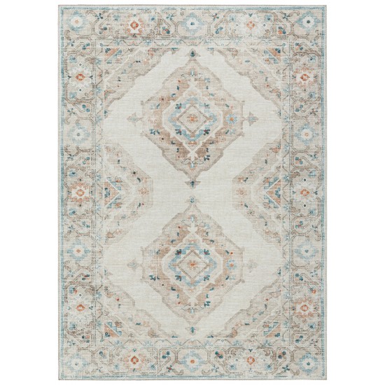 Indoor/Outdoor Marbella MB1 Ivory Washable 3' x 5' Rug