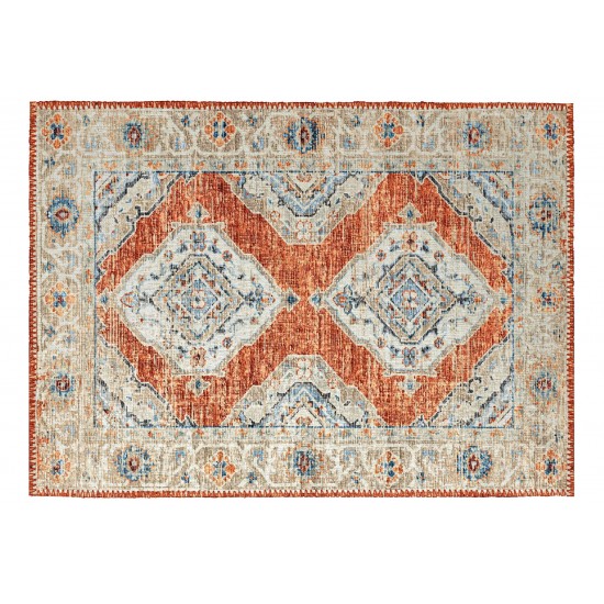 Indoor/Outdoor Marbella MB1 Spice Washable 1'8" x 2'6" Rug