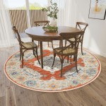 Indoor/Outdoor Marbella MB1 Spice Washable 10' x 10' Round Rug