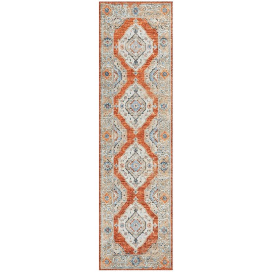 Indoor/Outdoor Marbella MB1 Spice Washable 2'3" x 7'6" Runner Rug